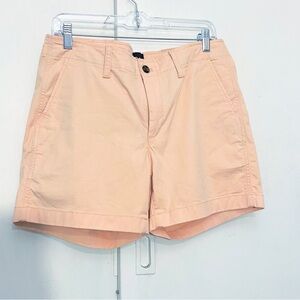 GAP NWT Light Peach Women's Cotton Tailored Shorts With Pockets, Button Zip 8